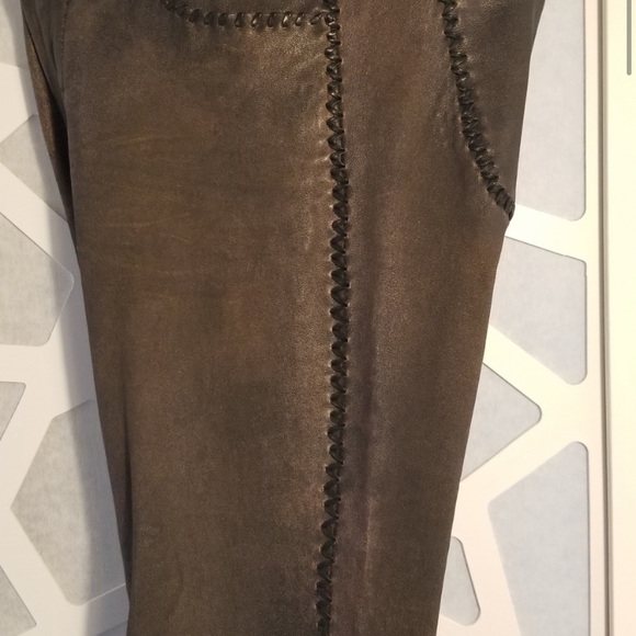 *RESERVED* Rare Authenticated Leather Whip Stitch Jeans - Picture 7 of 16